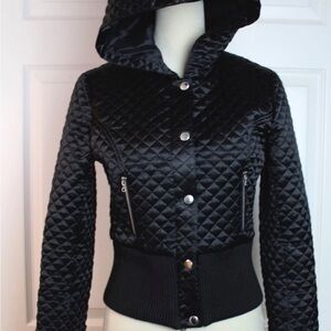 Laundry By Shelli Segal Black Quilted Puffer Jacket large